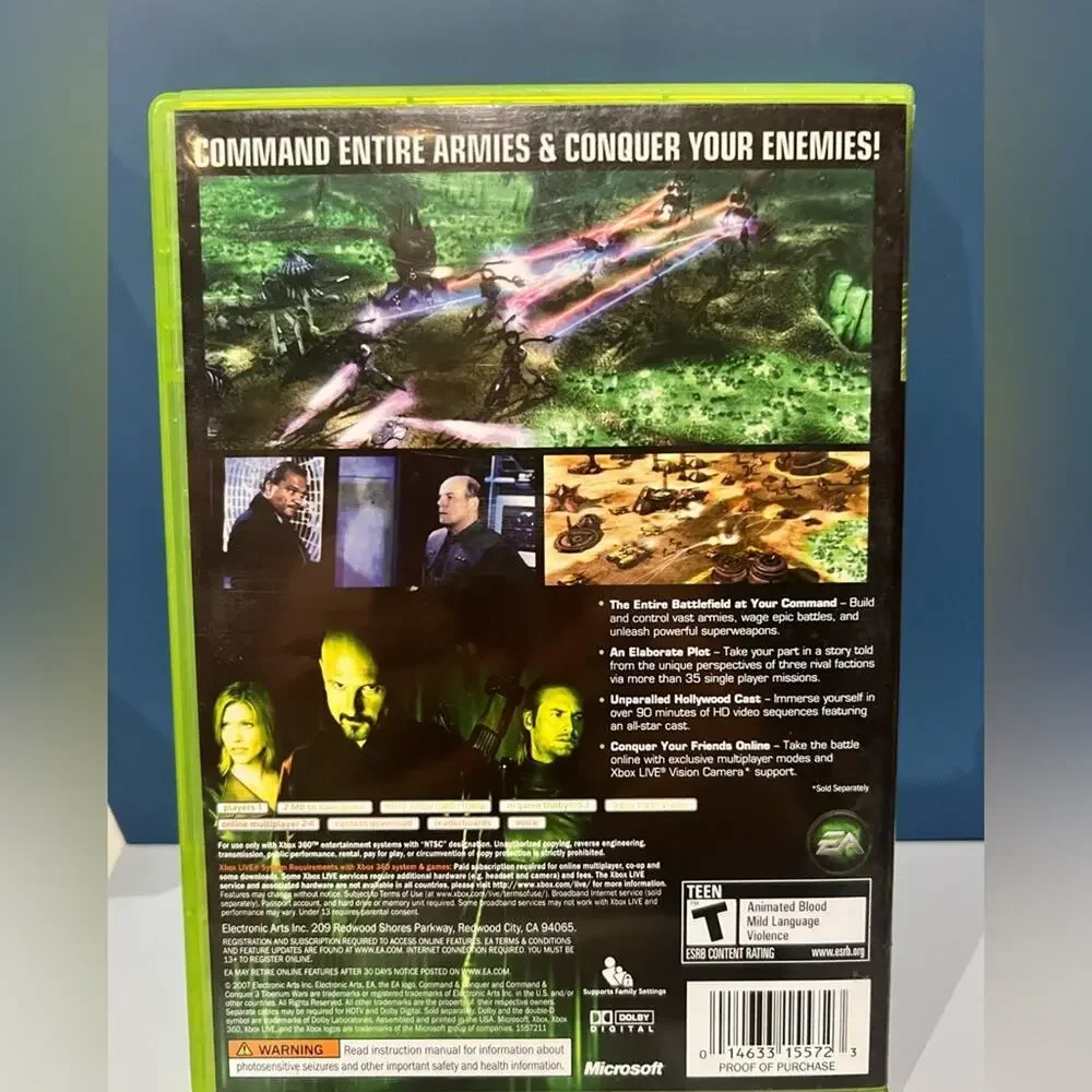 Command & Conquer 3: Tiberium Wars XBOX 360 Shooter Video Game